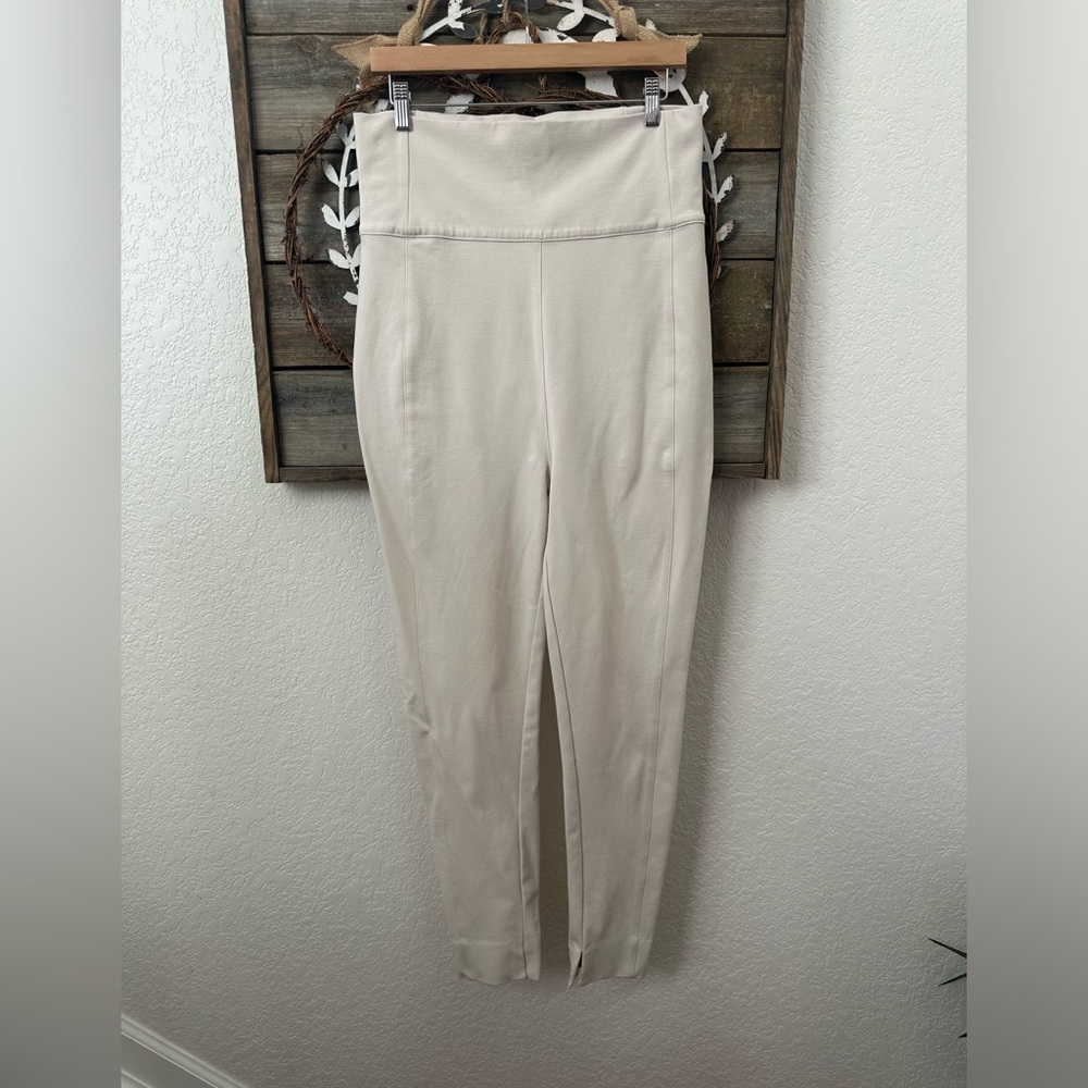 MM Lafleur cream pull on stretch legging pants ladies size 14
